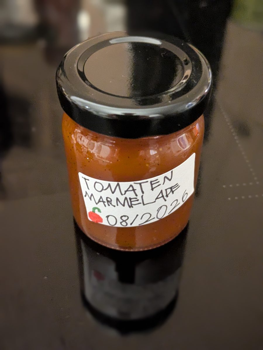 Glas Tomatenmarmelade 08/2026